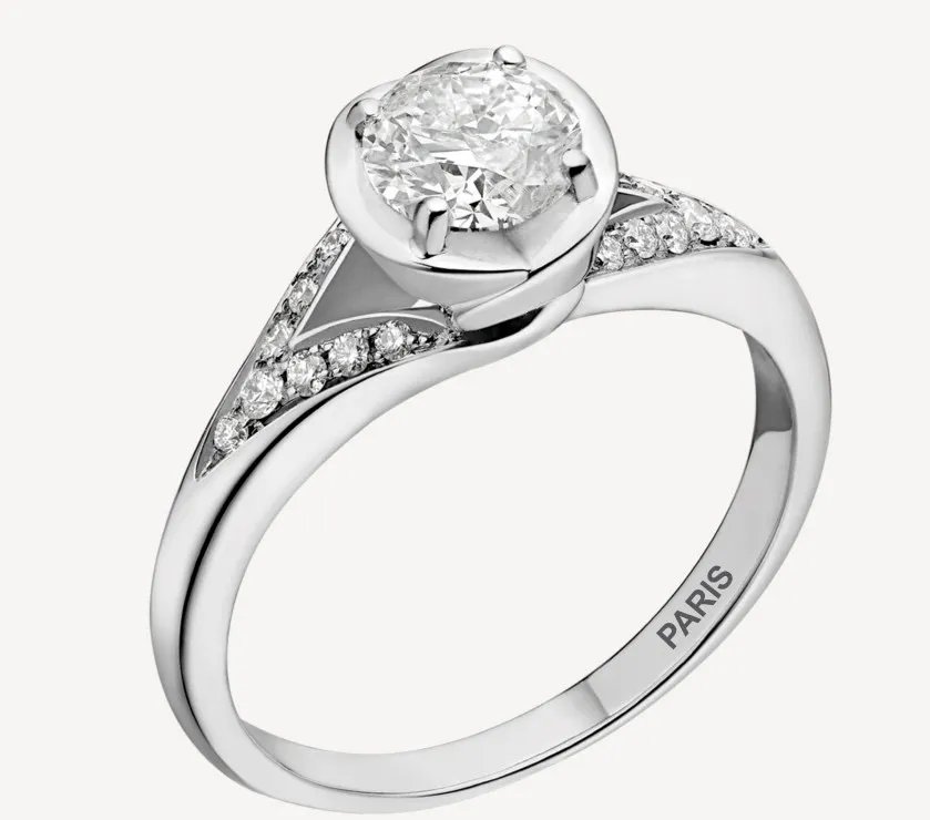 Parissart DIAMOND Engagement Ring 18K White