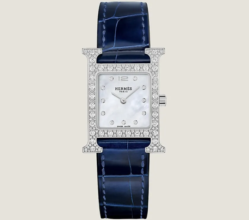 Hermes Heure H Diamond Quartz Small Watch 25MM