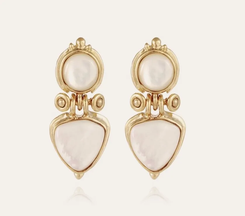 Gas Bijoux Colorado earrings White Mother of Pearl