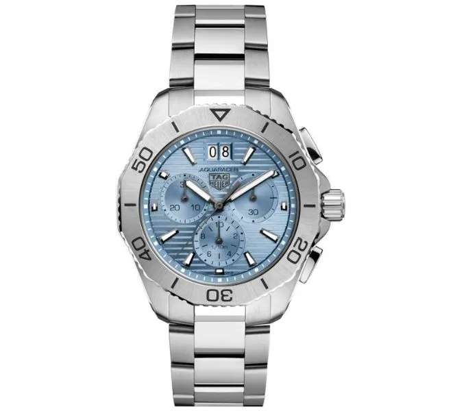 TAG Heuer Aquaracer Professional 200 Chrono Quartz Light Blue Dial CBP1112 Watch