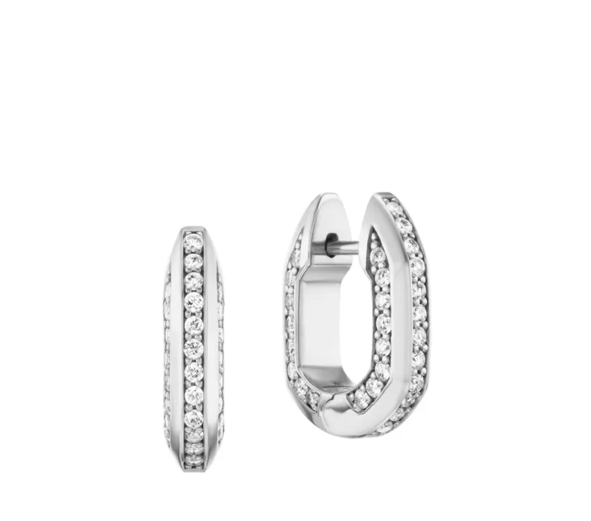 Night Horse Desperado Huggie Earrings Diamant Platinum Ring