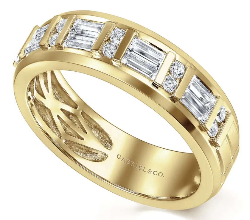 GC 14K Yellow Gold Diamond Men's Wedding Ring