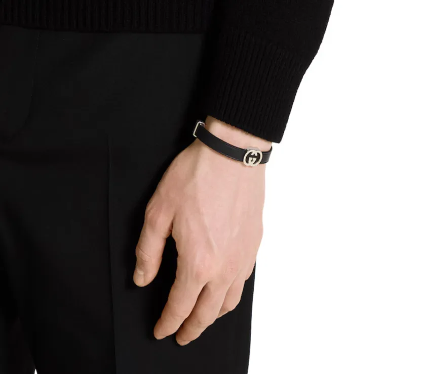 Gucci Interlocking JAAIV 8163 Leather Bracelet 