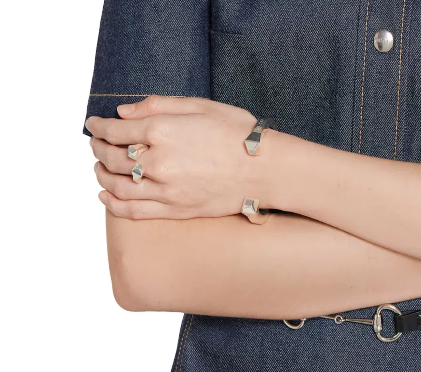 Gucci Chiodo Cuff 925 Sterling J8400 0818 Bracelet