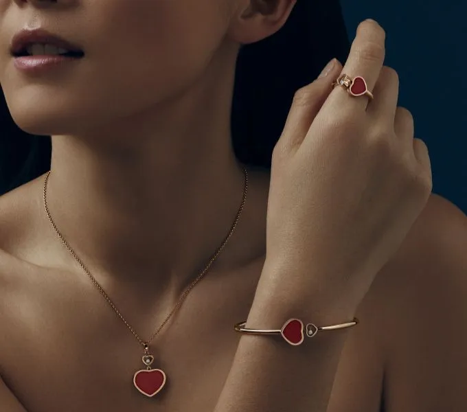 Happy Hearts Diamond Ring 18K ROSE 