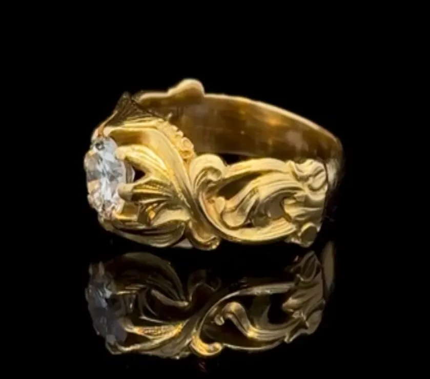 Art Nouveau Ring in 18k Gold