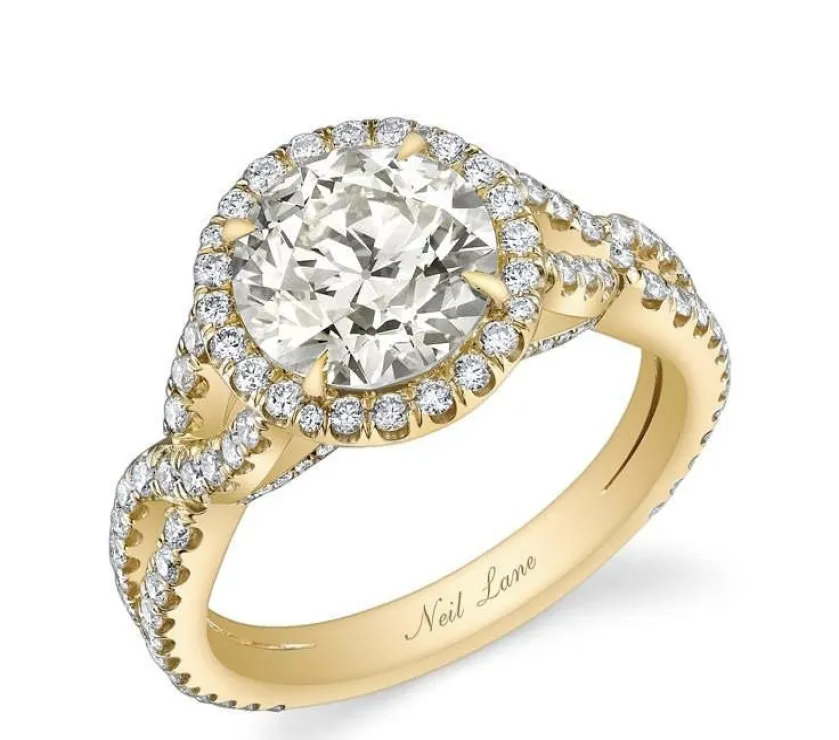 Neil Lane Couture Old European-Cut Diamond 18K Yellow Gold Ring