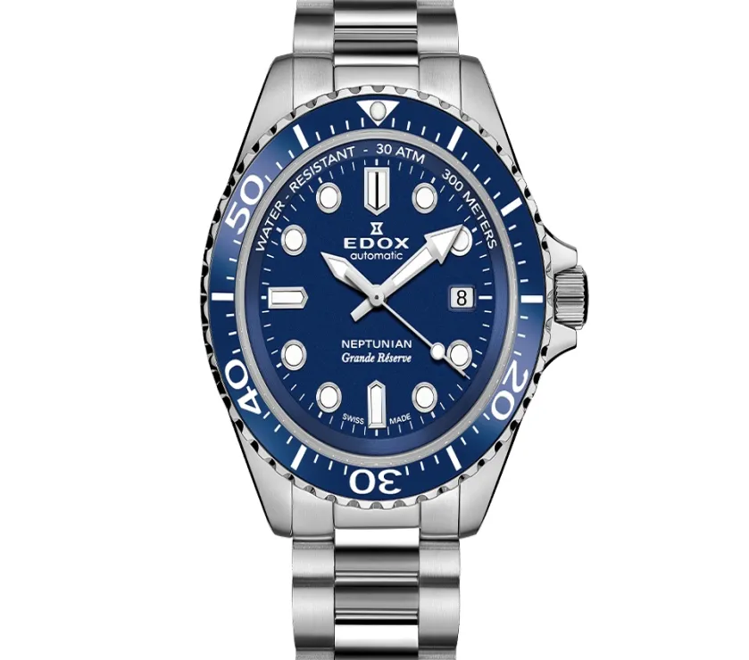EDOX NEPTUNIAN GRANDE RÉSERVE DATE BLUE DIAL AUTOMATIC
