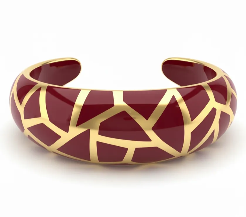 Design Cartier made by Paris A. 18K Gold Resin Filled Bracelet Limited