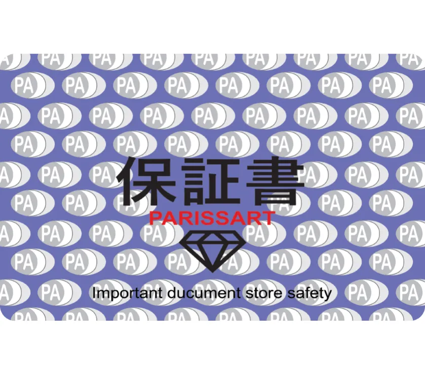 Paris Art Canter Warranty Card 