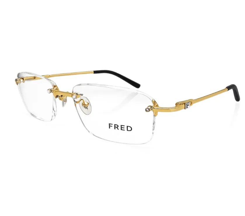Fred Islande 18K Gold Plated Rimless Eyeglass