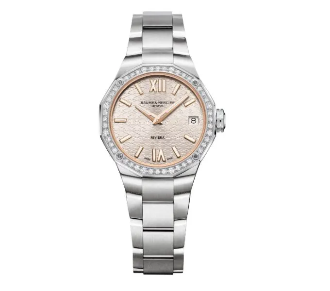 Baume & Mercier Riviera 10796 Diamond Quartz watch Date display 33MM