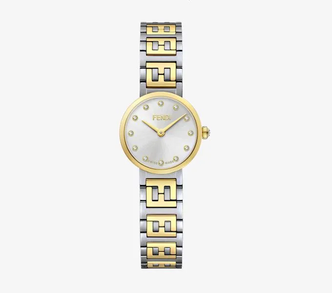 Fendi Forever Natuaral Diamond Two Tone Bracelet watch with FF 19MM